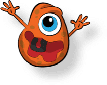 Kevin the plaquster, a Leap dental brand character